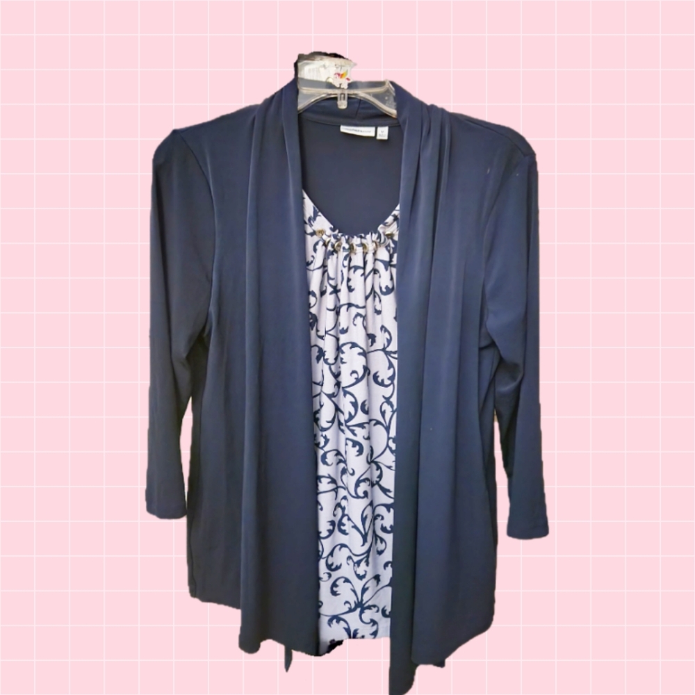 Croft & Barrow ❤️ Cardigan Blouse